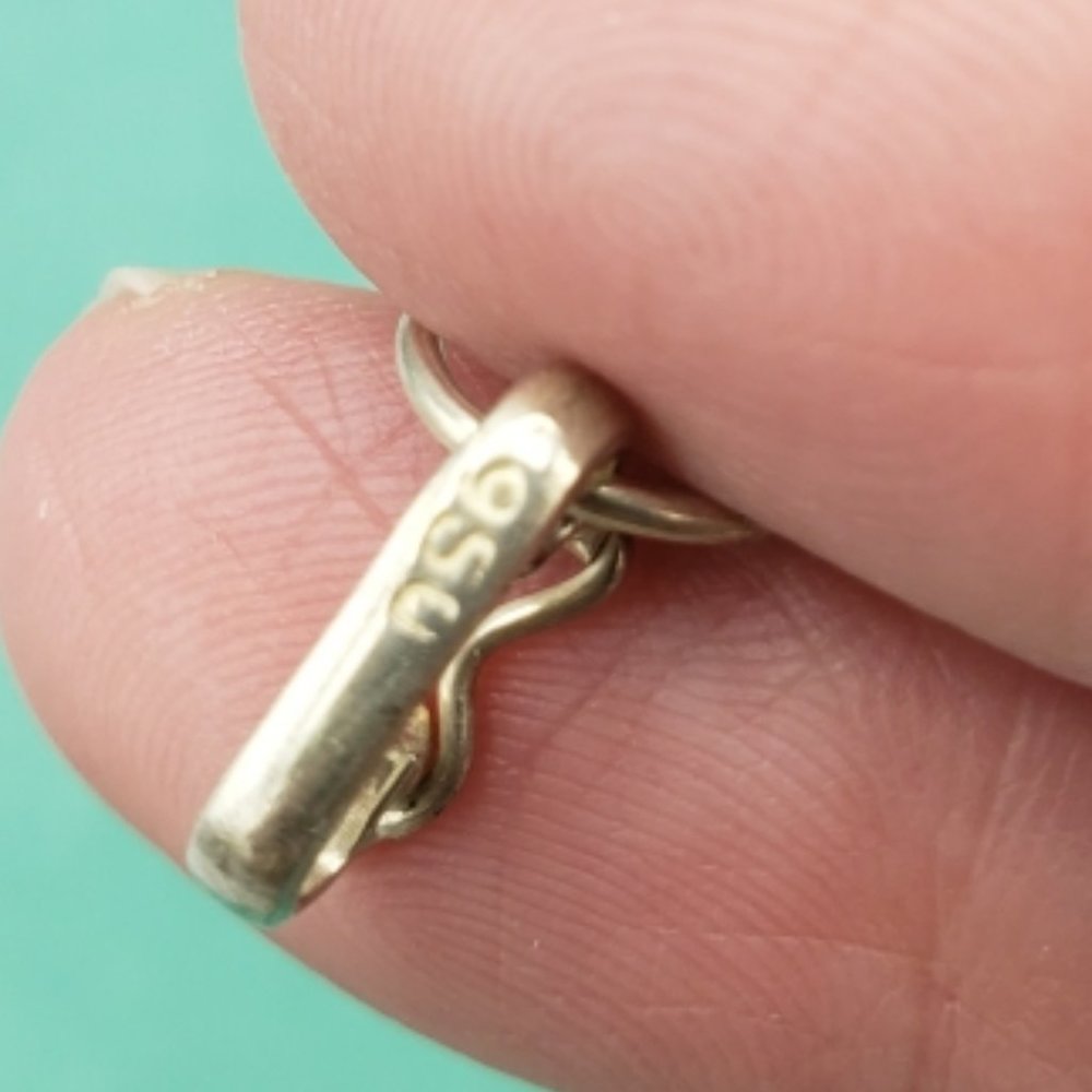 Sterling Silver 950 Link Bracelet 7.25 Inch - Picture 4 of 4